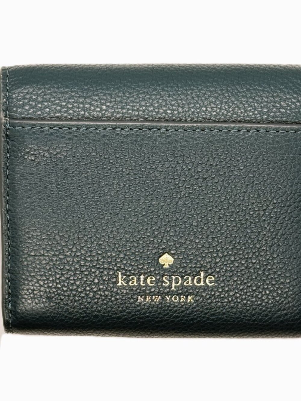 Kate Spade Marti Small Flap Pebbled Leather Wallet - Peacock Sapphire - NWOT - Picture 6 of 7